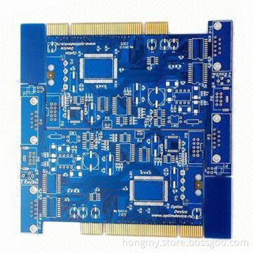 Multilayer PCB with Blue Solder Mask and HAL and Gold Finger